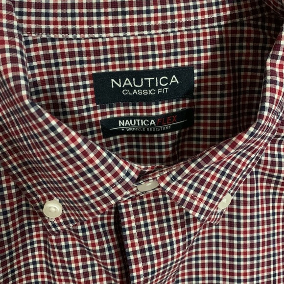 Nautica Classic fit casual button down shirt sz med - Picture 3 of 6